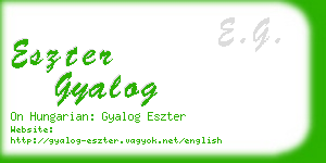 eszter gyalog business card